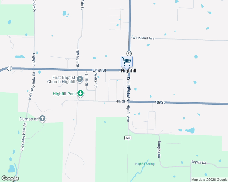 map of restaurants, bars, coffee shops, grocery stores, and more near 11894 Lynwood Street in Gentry
