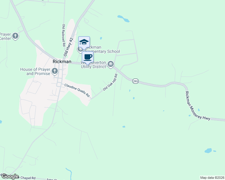 map of restaurants, bars, coffee shops, grocery stores, and more near 126 Dial Lane in Rickman