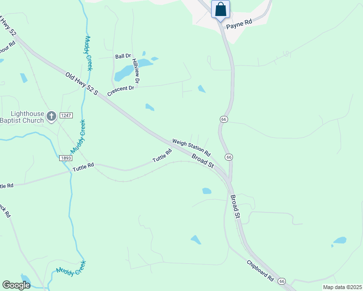 map of restaurants, bars, coffee shops, grocery stores, and more near 9349 Broad Street in Rural Hall