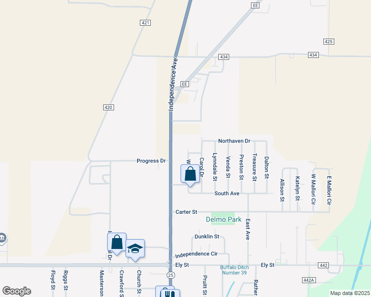 map of restaurants, bars, coffee shops, grocery stores, and more near 1929 Wilburn Drive in Kennett