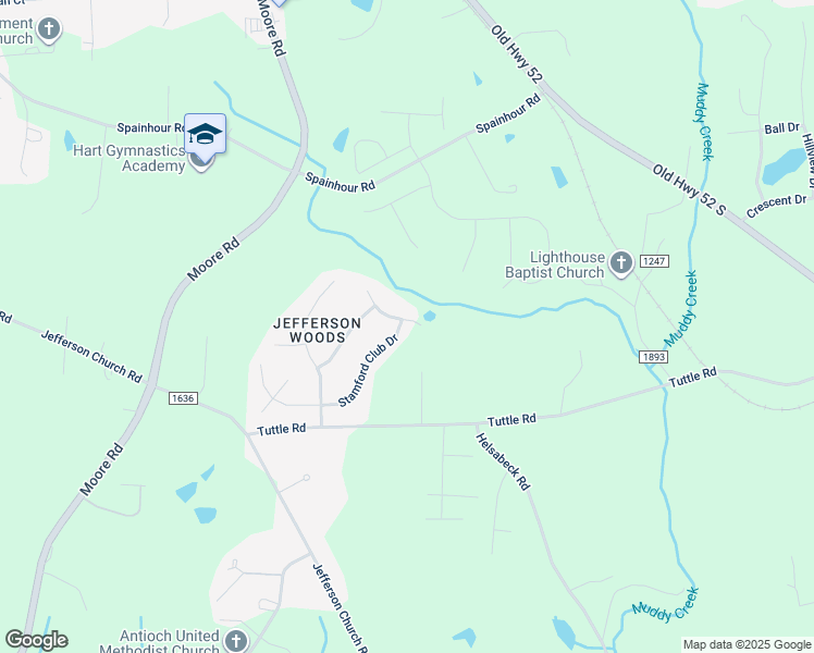map of restaurants, bars, coffee shops, grocery stores, and more near 1044 Stamford Club Drive in Rural Hall
