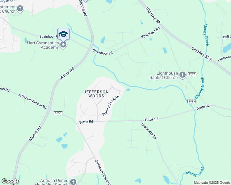 map of restaurants, bars, coffee shops, grocery stores, and more near 1044 Stamford Club Drive in Rural Hall