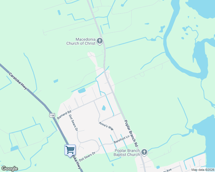 map of restaurants, bars, coffee shops, grocery stores, and more near 101 Kelly Ln in Poplar Branch