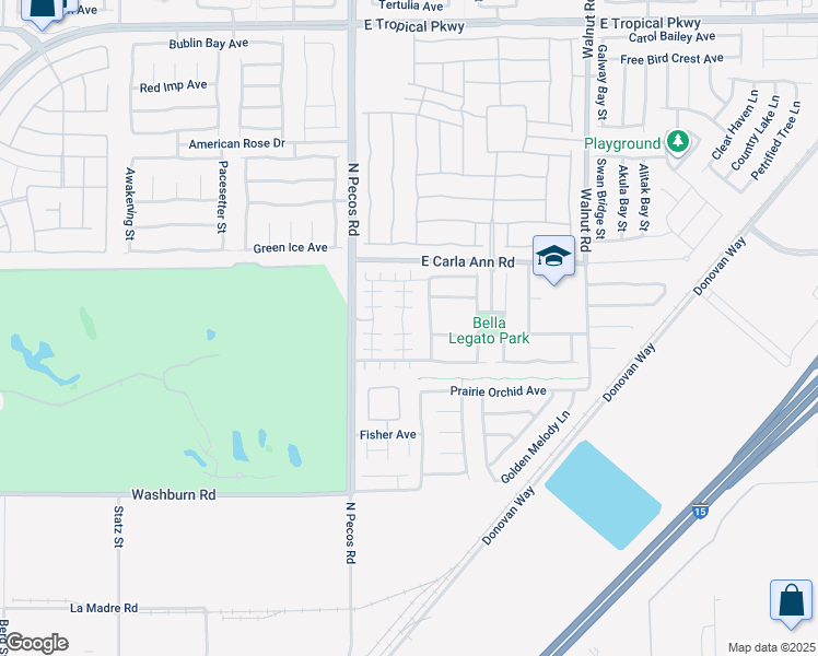 map of restaurants, bars, coffee shops, grocery stores, and more near 5440 Capistrano Hills Street in North Las Vegas