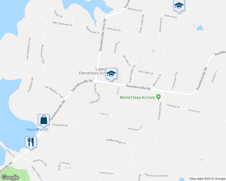 map of restaurants, bars, coffee shops, grocery stores, and more near 6250 Saundersville Road in Mount Juliet