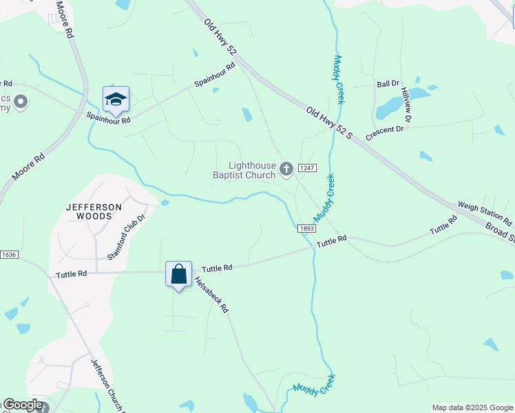 map of restaurants, bars, coffee shops, grocery stores, and more near 579 Tuttle Road in Rural Hall