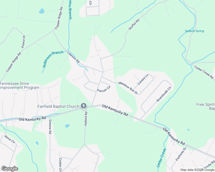 map of restaurants, bars, coffee shops, grocery stores, and more near 4583 Parrish Circle in Morristown