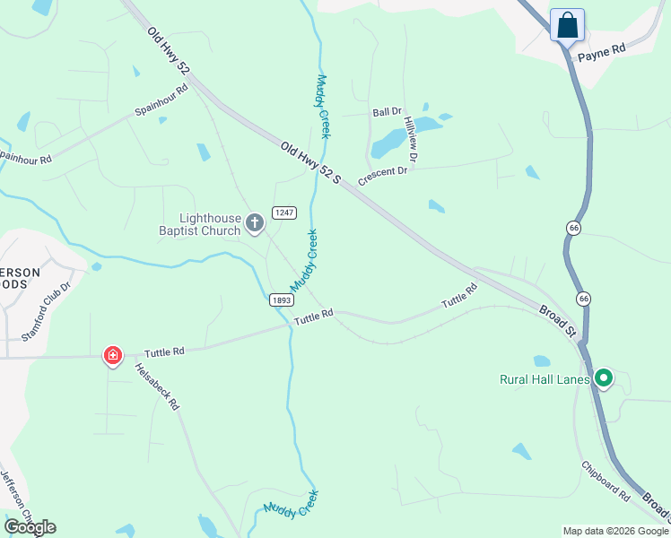 map of restaurants, bars, coffee shops, grocery stores, and more near 9460 U.S. 52 in Rural Hall