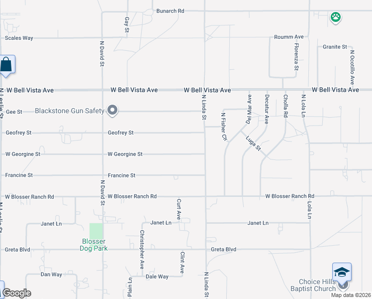 map of restaurants, bars, coffee shops, grocery stores, and more near 1080 West Georgine Street in Pahrump