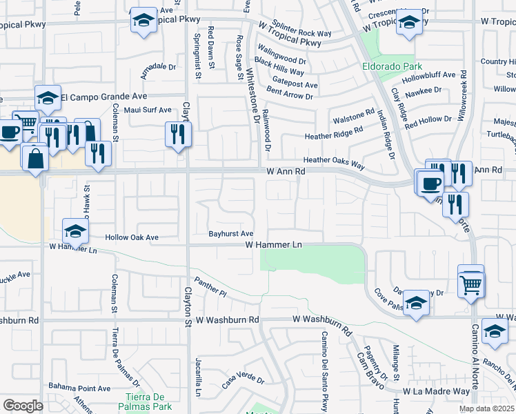 map of restaurants, bars, coffee shops, grocery stores, and more near 5440 Grand Rapids Street in North Las Vegas
