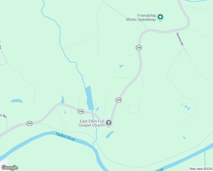 map of restaurants, bars, coffee shops, grocery stores, and more near 222 Timberlake Trail in Elkin