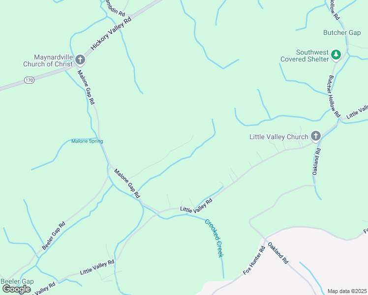 map of restaurants, bars, coffee shops, grocery stores, and more near 186 Gilbert Lane in Maynardville