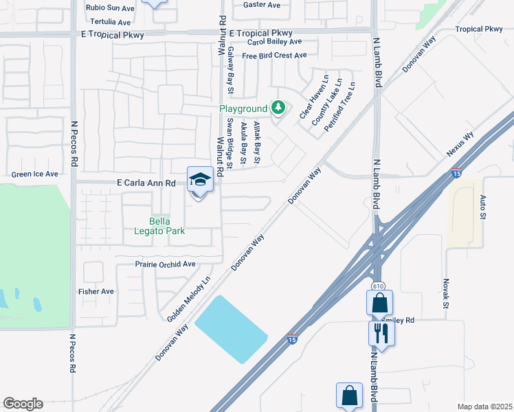 map of restaurants, bars, coffee shops, grocery stores, and more near 3952 Yellow Mandarin Avenue in North Las Vegas