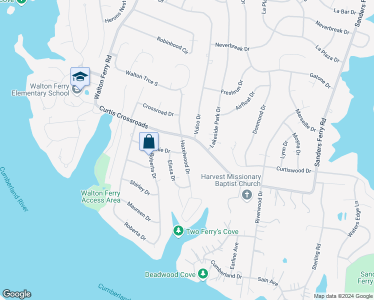 map of restaurants, bars, coffee shops, grocery stores, and more near 105 Hazelwood Drive in Hendersonville