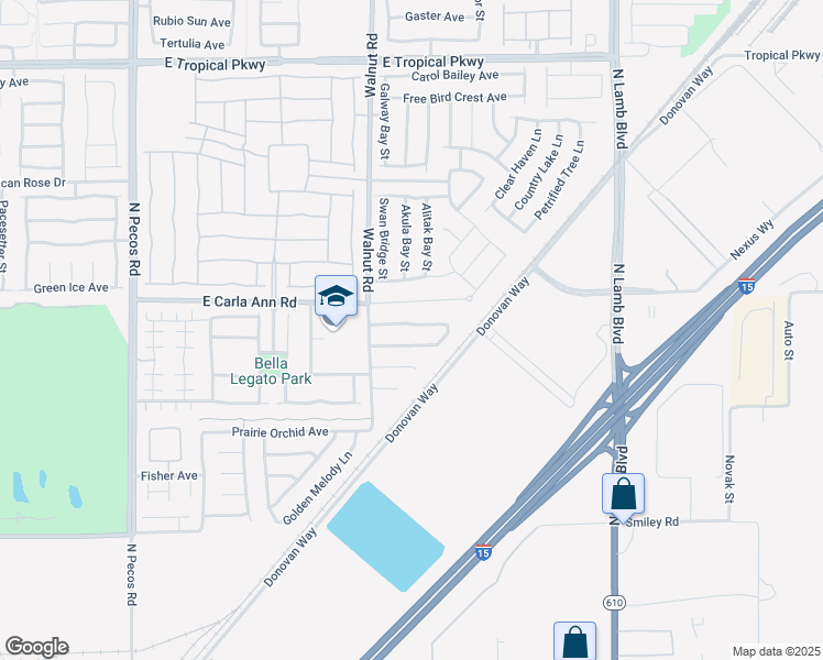 map of restaurants, bars, coffee shops, grocery stores, and more near 3941 Yellow Mandarin Avenue in North Las Vegas