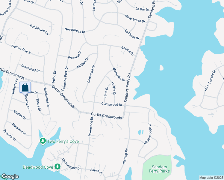 map of restaurants, bars, coffee shops, grocery stores, and more near 111 Moyna Drive in Hendersonville