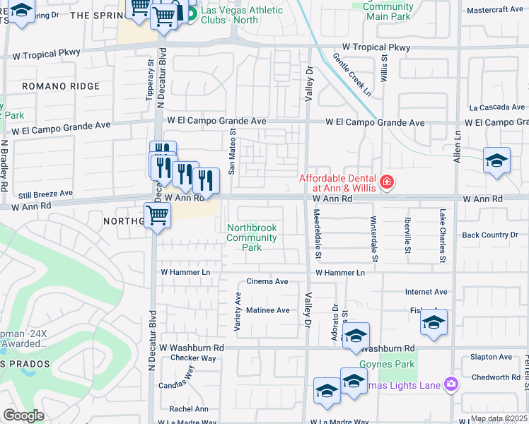 map of restaurants, bars, coffee shops, grocery stores, and more near 4405 Ivory Jade Avenue in North Las Vegas