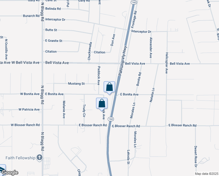 map of restaurants, bars, coffee shops, grocery stores, and more near 2790 Nevada 160 in Pahrump