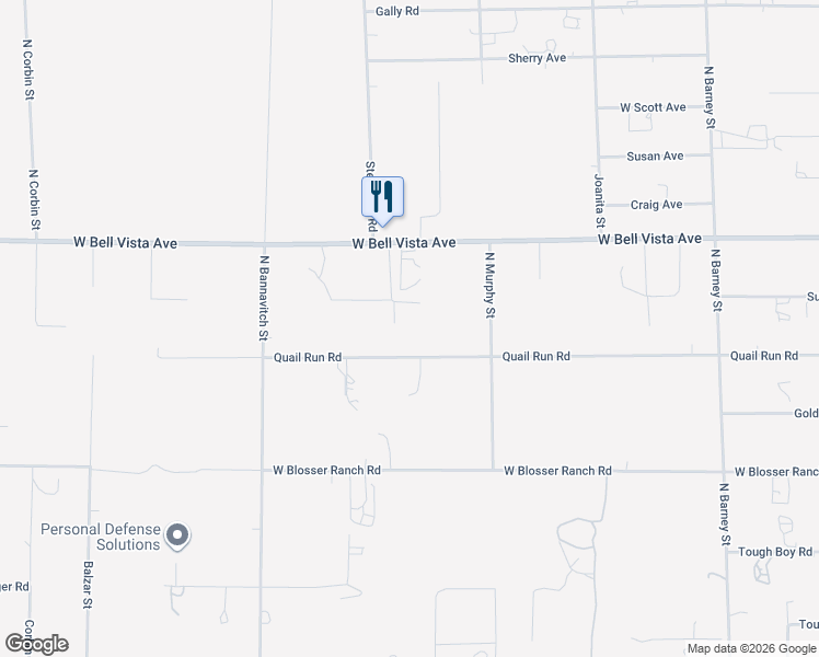 map of restaurants, bars, coffee shops, grocery stores, and more near 3680 Quail Run Road in Pahrump