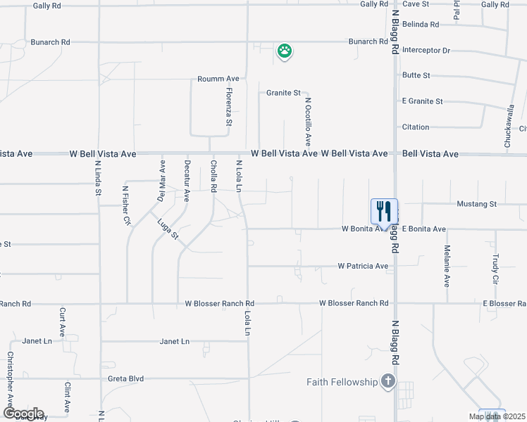 map of restaurants, bars, coffee shops, grocery stores, and more near 2791 Amboy Place in Pahrump