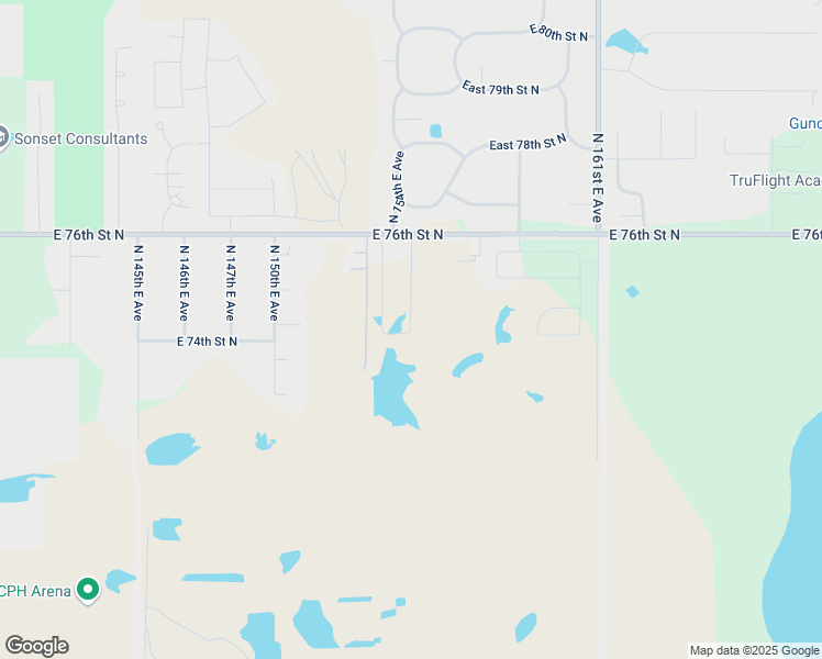 map of restaurants, bars, coffee shops, grocery stores, and more near 15200 East 76th Street North in Owasso