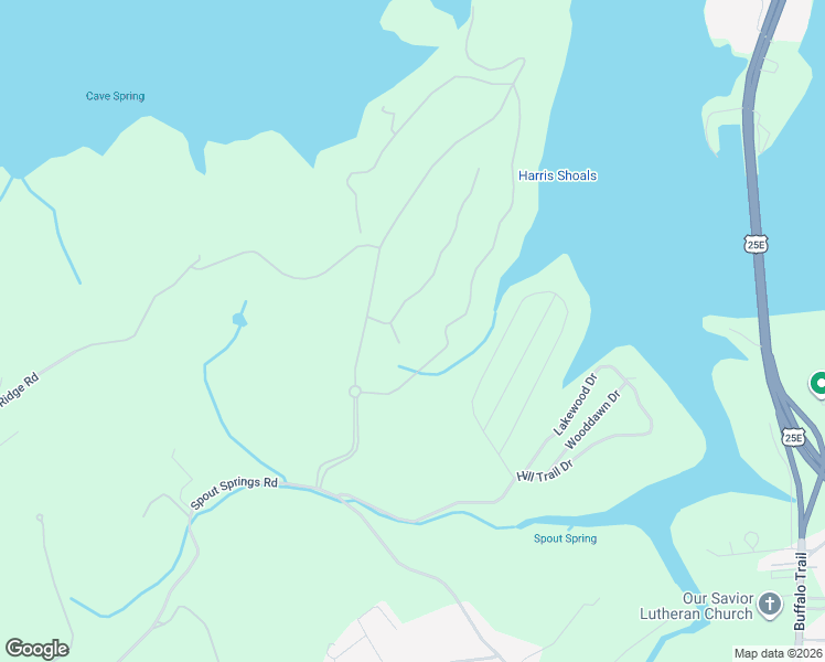 map of restaurants, bars, coffee shops, grocery stores, and more near 2519 Channel Cove in Morristown