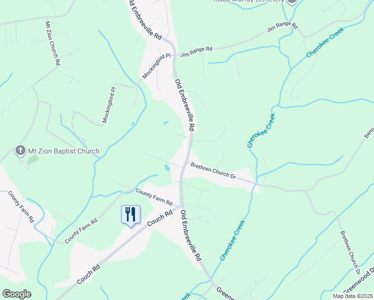 map of restaurants, bars, coffee shops, grocery stores, and more near 629 Old Embreeville Road in Jonesborough