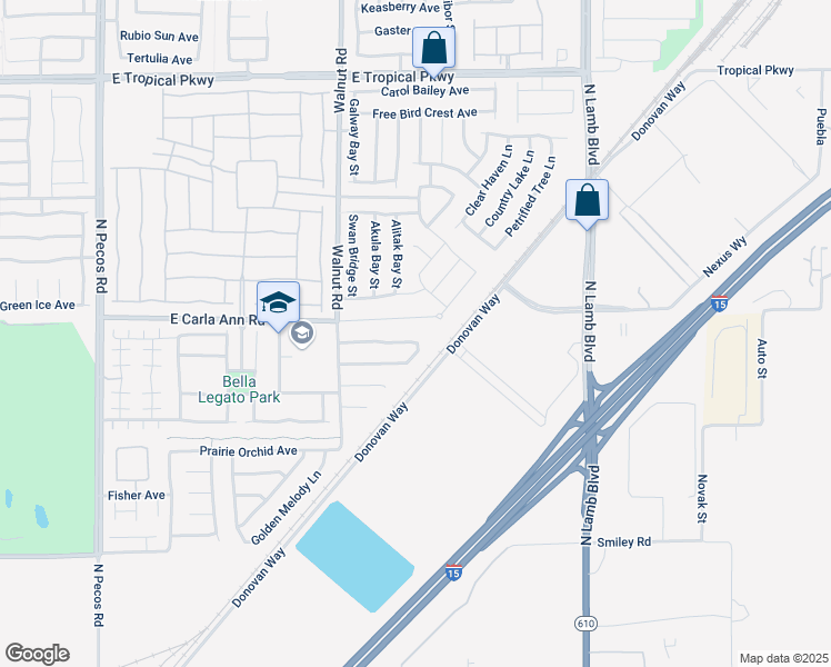 map of restaurants, bars, coffee shops, grocery stores, and more near 4020 Yellow Mandarin Avenue in North Las Vegas