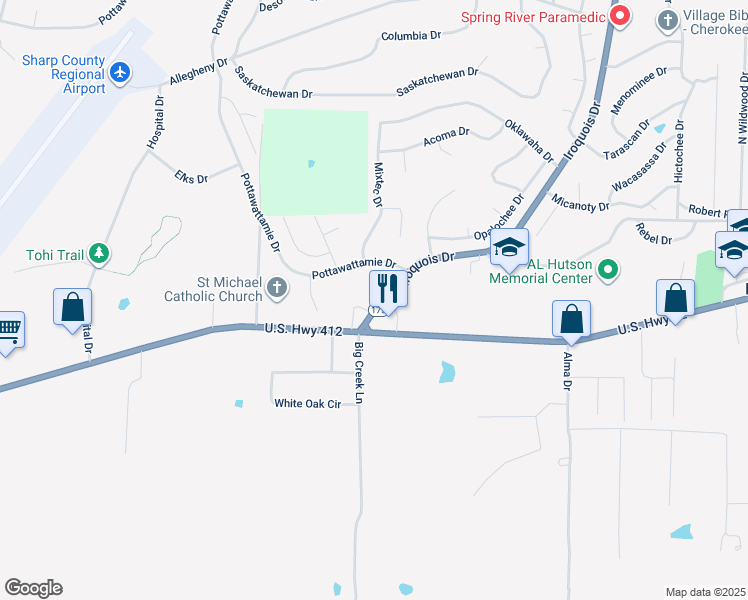 1 Choctaw Center, Cherokee Village AR Walk Score