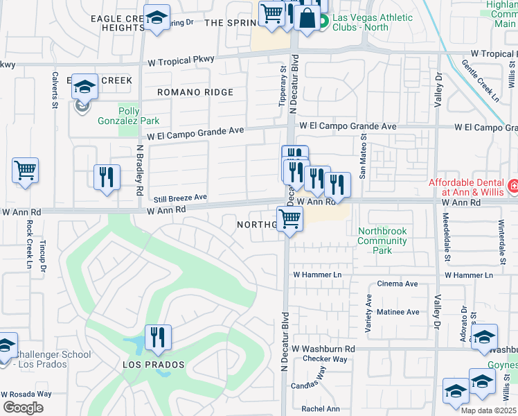 map of restaurants, bars, coffee shops, grocery stores, and more near 4836 Minturn Avenue in Las Vegas