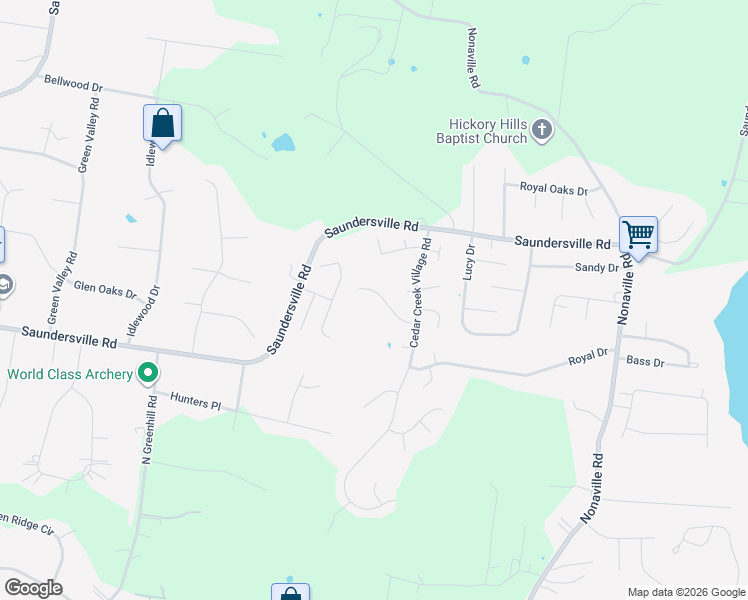 map of restaurants, bars, coffee shops, grocery stores, and more near 115 Pine Grove Rd in Mt Juliet