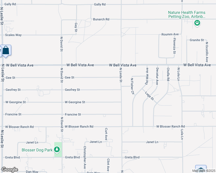 map of restaurants, bars, coffee shops, grocery stores, and more near 1110 Geofrey Street in Pahrump