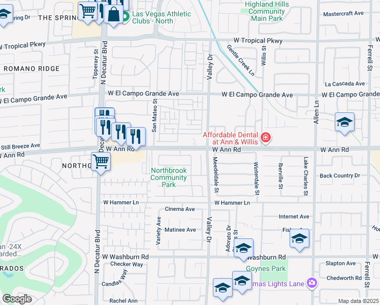 map of restaurants, bars, coffee shops, grocery stores, and more near 4334 Ivory Jade Avenue in North Las Vegas