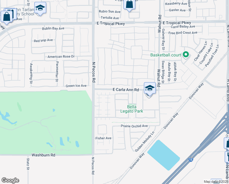map of restaurants, bars, coffee shops, grocery stores, and more near 3612 Turquoise Waters Avenue in North Las Vegas
