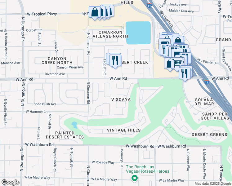 map of restaurants, bars, coffee shops, grocery stores, and more near 7792 Buckwood Court in Las Vegas