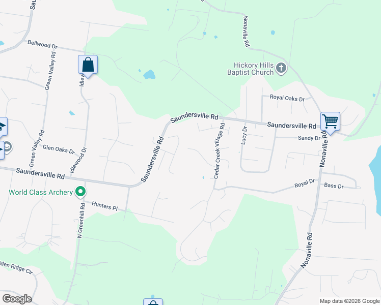 map of restaurants, bars, coffee shops, grocery stores, and more near 115 Pine Grove Road in Mt. Juliet