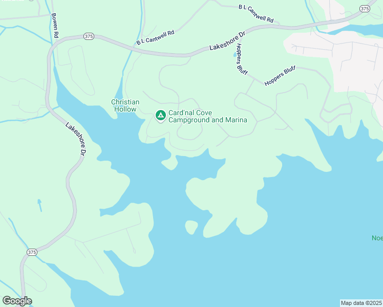 map of restaurants, bars, coffee shops, grocery stores, and more near 1468 Card Nal Cove in Rutledge