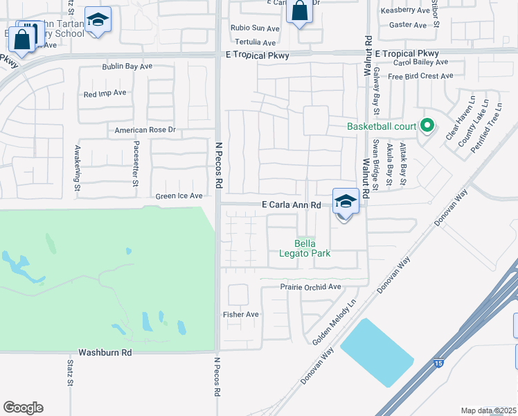 map of restaurants, bars, coffee shops, grocery stores, and more near 5536 Punto Del Castello Court in North Las Vegas