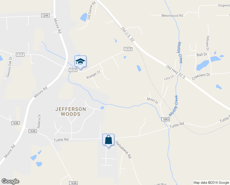 map of restaurants, bars, coffee shops, grocery stores, and more near 120 Gentry Farms Place in King