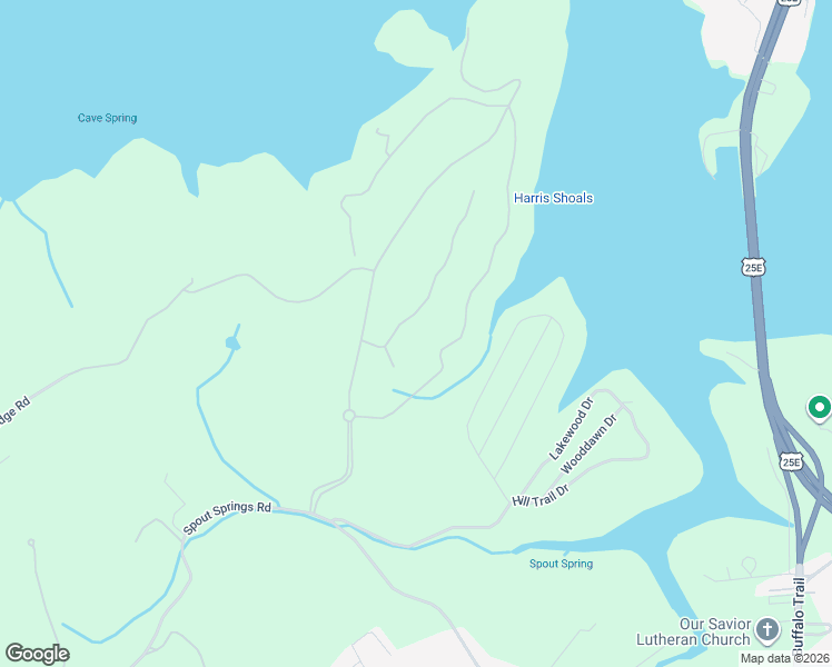 map of restaurants, bars, coffee shops, grocery stores, and more near 2519 Channel Cove in Morristown