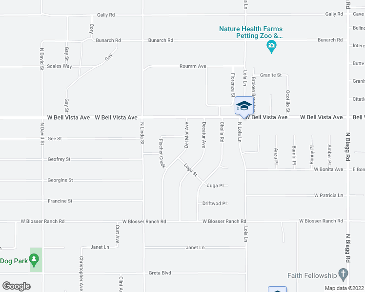 map of restaurants, bars, coffee shops, grocery stores, and more near 2860 Del Mar Avenue in Pahrump