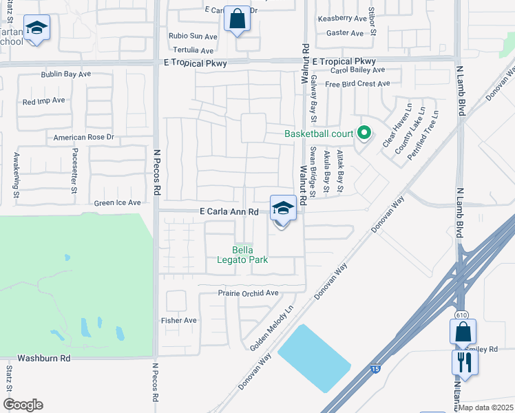 map of restaurants, bars, coffee shops, grocery stores, and more near 3745 Riviera Regal Avenue in North Las Vegas