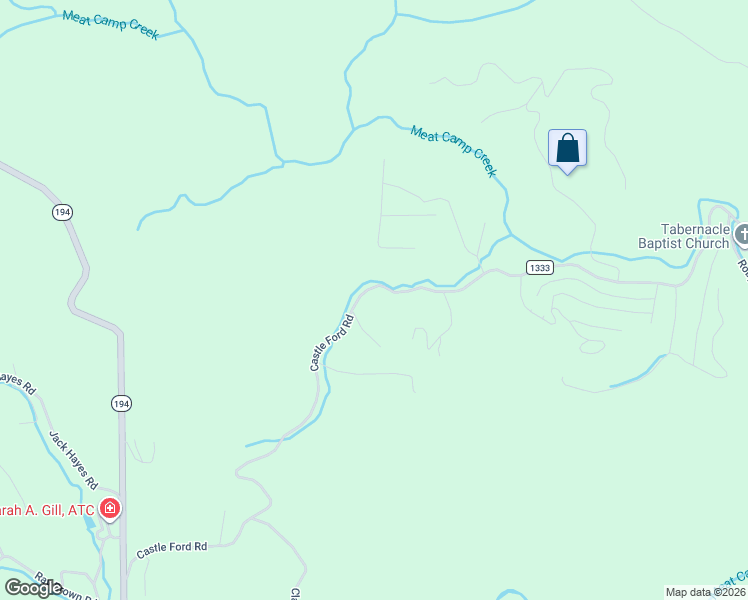 map of restaurants, bars, coffee shops, grocery stores, and more near 1277 Castle Ford Road in Boone