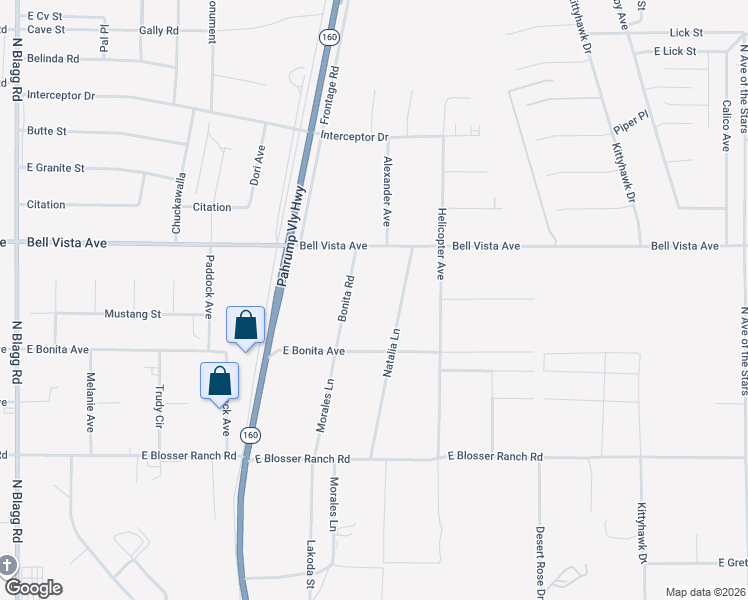 map of restaurants, bars, coffee shops, grocery stores, and more near 2911 North Morales Lane in Pahrump