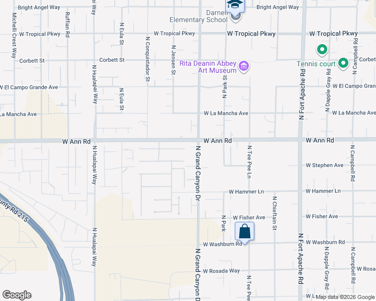 map of restaurants, bars, coffee shops, grocery stores, and more near 5565 North Grand Canyon Drive in Las Vegas