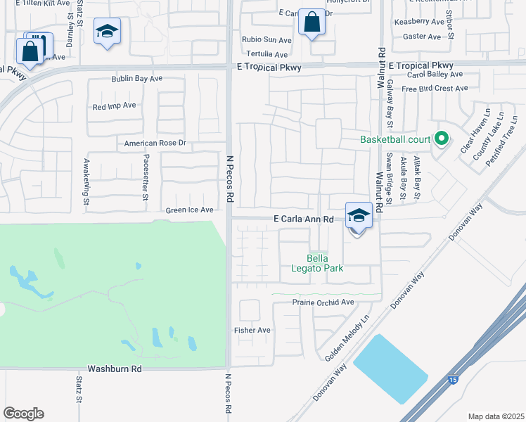 map of restaurants, bars, coffee shops, grocery stores, and more near 5625 Keystone Crest Street in North Las Vegas