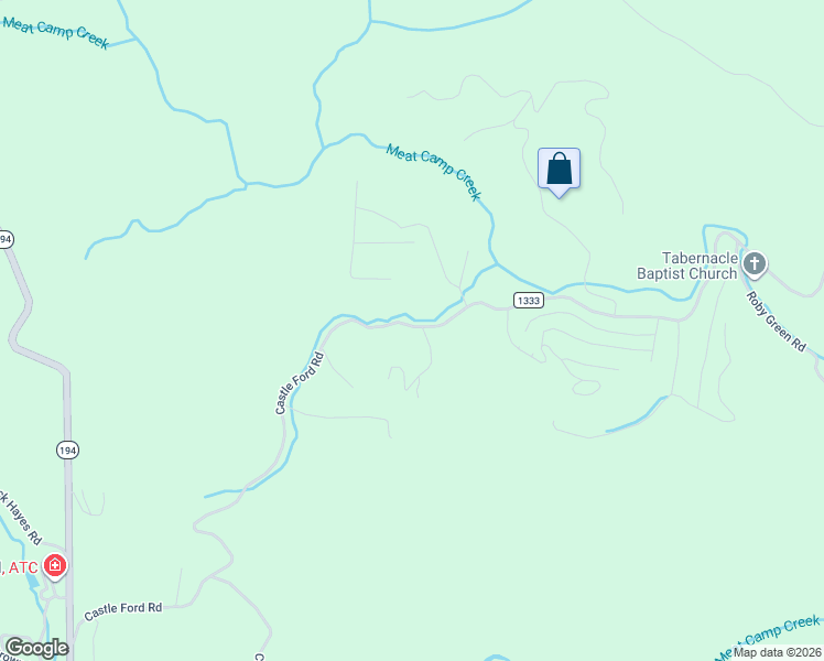 map of restaurants, bars, coffee shops, grocery stores, and more near 1436 Castle Ford Road in Boone