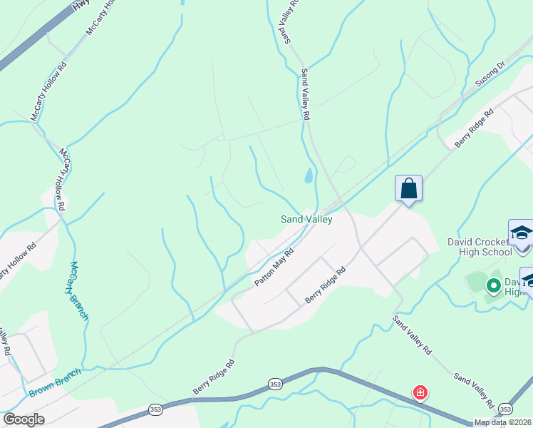 map of restaurants, bars, coffee shops, grocery stores, and more near 176 Jason Lane in Jonesborough