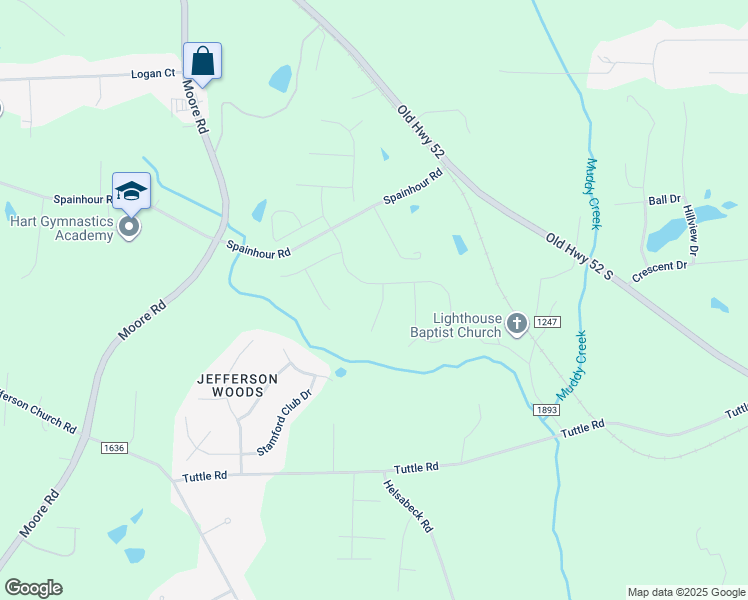 map of restaurants, bars, coffee shops, grocery stores, and more near 101 Jasper Court in Rural Hall