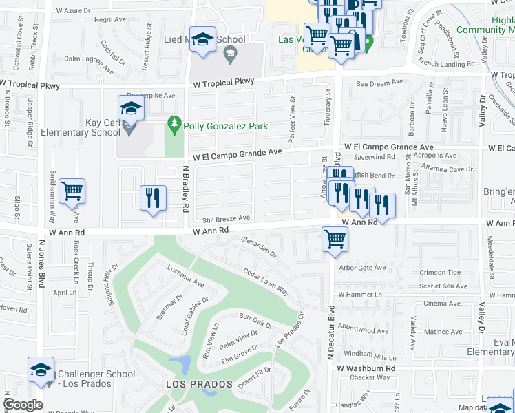 map of restaurants, bars, coffee shops, grocery stores, and more near 5624 Twilight Chase Street in Las Vegas